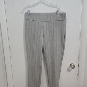 Anne Klein Gray Ponte Knit Slim Straight Trousers